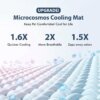 Close-up of breathable cooling fabric and anti-slip texture on pet cooling mat
