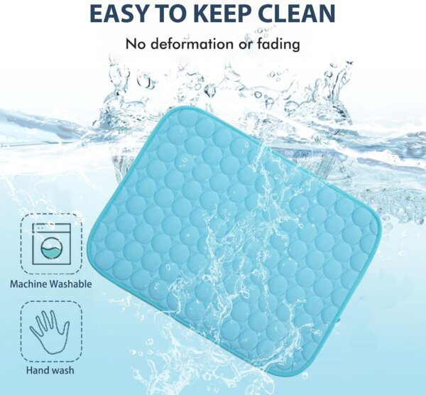 Close-up of breathable cooling fabric and anti-slip texture on pet cooling mat