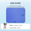 Close-up of breathable cooling fabric and anti-slip texture on pet cooling mat